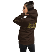 Load image into Gallery viewer, DCYG Baddies Gold Logo &amp; Brown Hoodie
