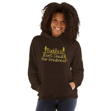 Load image into Gallery viewer, DCYG Baddies Gold Logo &amp; Brown Hoodie
