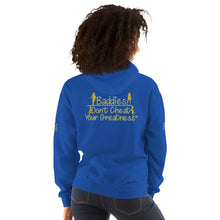 Load image into Gallery viewer, DCYG Baddies Gold Logo &amp; Royal Blue Hoodie
