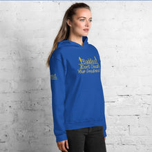 Load image into Gallery viewer, DCYG Baddies Gold Logo &amp; Royal Blue Hoodie
