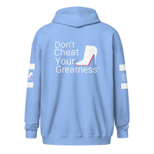 Load image into Gallery viewer, DCYG White Red Bottoms Unisex heavy blend zip hoodie
