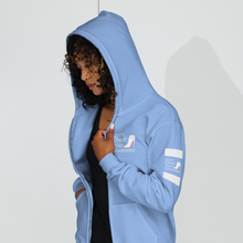 Load image into Gallery viewer, DCYG White Red Bottoms Unisex heavy blend zip hoodie
