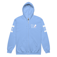 Load image into Gallery viewer, DCYG White Red Bottoms Unisex heavy blend zip hoodie
