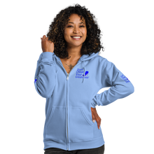 Load image into Gallery viewer, DCYG Blue Red Bottoms Unisex heavy blend zip hoodie
