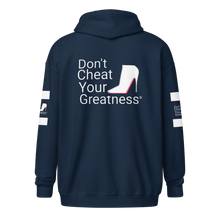 Load image into Gallery viewer, DCYG White Red Bottoms Unisex heavy blend zip hoodie
