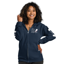 Load image into Gallery viewer, DCYG White Red Bottoms Unisex heavy blend zip hoodie
