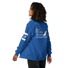 Load image into Gallery viewer, DCYG White Red Bottoms Unisex heavy blend zip hoodie
