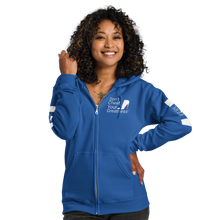 Load image into Gallery viewer, DCYG White Red Bottoms Unisex heavy blend zip hoodie
