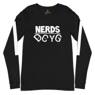 DCYG NERDS White Logo  Unisex Long Sleeve Tee