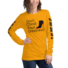 Load image into Gallery viewer, DCYG Black Red Bottoms Unisex Long Sleeve Tee
