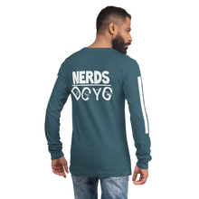 Load image into Gallery viewer, DCYG NERDS White Logo  Unisex Long Sleeve Tee

