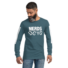 Load image into Gallery viewer, DCYG NERDS White Logo  Unisex Long Sleeve Tee
