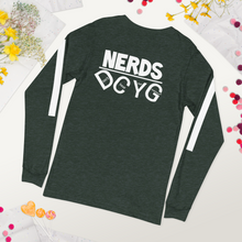 Load image into Gallery viewer, DCYG NERDS White Logo  Unisex Long Sleeve Tee
