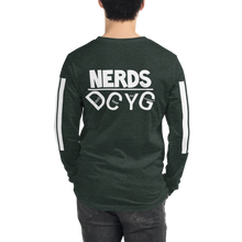 Load image into Gallery viewer, DCYG NERDS White Logo  Unisex Long Sleeve Tee
