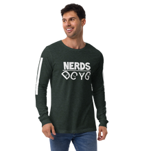 Load image into Gallery viewer, DCYG NERDS White Logo  Unisex Long Sleeve Tee
