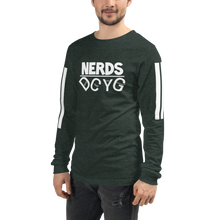 Load image into Gallery viewer, DCYG NERDS White Logo  Unisex Long Sleeve Tee
