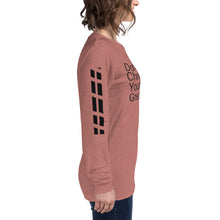 Load image into Gallery viewer, DCYG Black Red Bottoms Unisex Long Sleeve Tee
