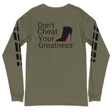 Load image into Gallery viewer, DCYG Black Red Bottoms Unisex Long Sleeve Tee
