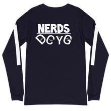 Load image into Gallery viewer, DCYG NERDS White Logo  Unisex Long Sleeve Tee
