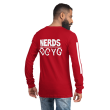 Load image into Gallery viewer, DCYG NERDS White Logo  Unisex Long Sleeve Tee
