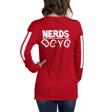Load image into Gallery viewer, DCYG NERDS White Logo  Unisex Long Sleeve Tee
