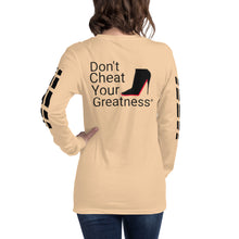 Load image into Gallery viewer, DCYG Black Red Bottoms Unisex Long Sleeve Tee
