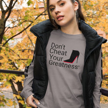 Load image into Gallery viewer, DCYG Black Red Bottoms Unisex Long Sleeve Tee
