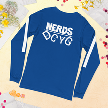 Load image into Gallery viewer, DCYG NERDS White Logo  Unisex Long Sleeve Tee
