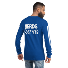 Load image into Gallery viewer, DCYG NERDS White Logo  Unisex Long Sleeve Tee
