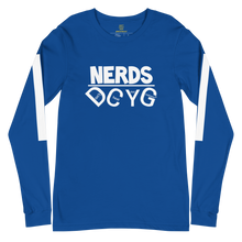 Load image into Gallery viewer, DCYG NERDS White Logo  Unisex Long Sleeve Tee
