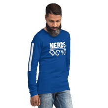 Load image into Gallery viewer, DCYG NERDS White Logo  Unisex Long Sleeve Tee
