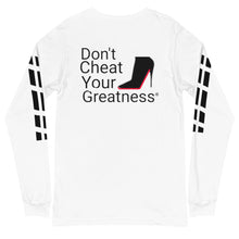 Load image into Gallery viewer, DCYG Black Red Bottoms Unisex Long Sleeve Tee
