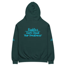 Load image into Gallery viewer, DCYG 24 Baddies Turquoise Logo oversized hoodie
