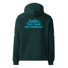 Load image into Gallery viewer, DCYG 24 Baddies Turquoise Logo oversized hoodie
