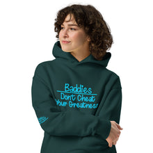 Load image into Gallery viewer, DCYG 24 Baddies Turquoise Logo oversized hoodie
