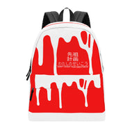 Ancestors Japanese, White Logo,  White Drip Cotton Backpack