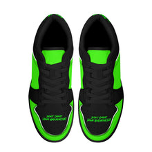 Load image into Gallery viewer, DCYG G4's Green &amp; Black  Black Sole Low-Top Leather Sneakers

