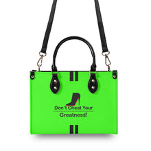 Load image into Gallery viewer, DCYG  Black Red Bottoms &amp; Neon Green Multiple Sizes Upgraded Luxury Women PU Leather Handbag
