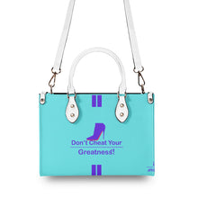 Load image into Gallery viewer, DCYG Purple Red Bottoms &amp; Light Blue Multiple Sizes Upgraded Luxury Women PU Leather Handbag
