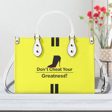 Load image into Gallery viewer, DCYG Black Red Bottoms &amp; Neon Yellow Multiple Sizes Upgraded Luxury Women PU Leather Handbag
