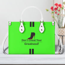 Load image into Gallery viewer, DCYG  Black Red Bottoms &amp; Neon Green Multiple Sizes Upgraded Luxury Women PU Leather Handbag
