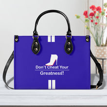 Load image into Gallery viewer, DCYG Navy  Blue &amp; White Multiple Sizes Upgraded Luxury Women PU Leather Handbag
