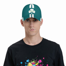 Load image into Gallery viewer, Ancestors Irish , White Logo ,White Stripes &amp; Green Curved Brim Baseball Cap (AOP)
