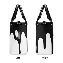 Load image into Gallery viewer, DRIP LO Black Logo &amp; White Multiple Sizes Upgraded Luxury Women PU Leather Handbag
