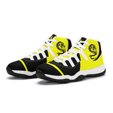 Load image into Gallery viewer, SWAN Yellow Dragon Logo,Black Logo &amp; Yellow,Black High Top Air Retro Sneakers - White
