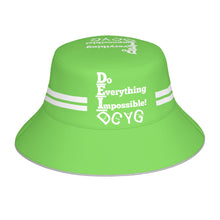 Load image into Gallery viewer, DCYG 24 DEI White &amp; Light Green Bucket Hat
