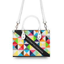 Load image into Gallery viewer, 45dgr DCYG White Logo &amp; Green,Orange,Yellow &amp; Multiple Sizes Upgraded Luxury Women PU Leather Handbag
