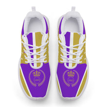 Load image into Gallery viewer, Royalty 24 Purple ,Gold Logo &amp; Stripes Unisex New Training Runing Shoes
