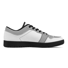 Load image into Gallery viewer, DCYG G4's Grey &amp; White, Black Sole Low-Top Leather Sneakers
