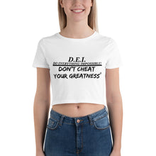 Load image into Gallery viewer, DCYG DEI Black &amp; White Women’s Crop Tee
